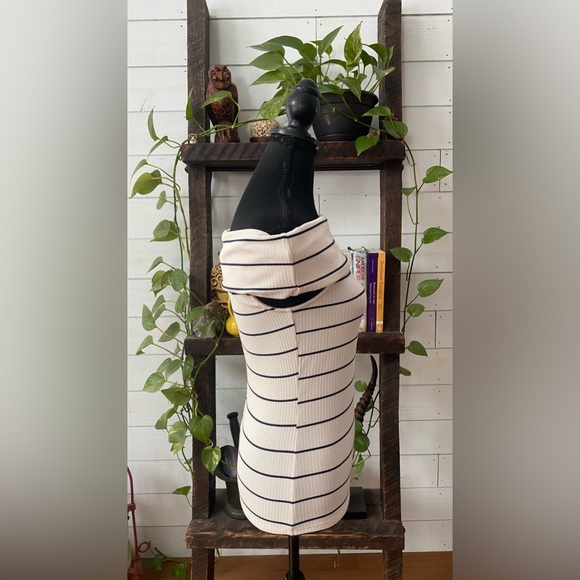 A New Day: Cream White and Black Off Shoulder Blouse - Picture 7 of 17